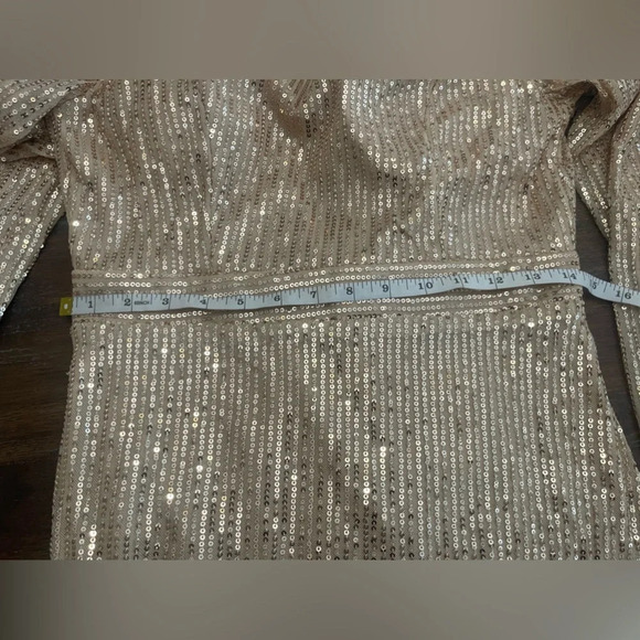 Miss ORD maxi Gold sequin princess prom dress size L - Picture 10 of 12